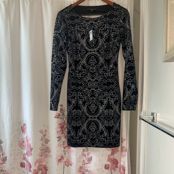 NWT GUESS VELVET SPARKLY DRESS - Picture 1 of 3